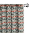thumbnail image 1 of Ambesonne Retro Curtains, Geometric Angled Lines, Pair of 28"x84", Multicolor, 1 of 5
