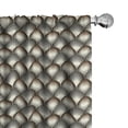 thumbnail image 1 of Ambesonne Retro Curtains, Oval Radial Lines Pattern Art, Pair of 28"x63", Charcoal Grey Umber, 1 of 4