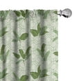 thumbnail image 1 of Ambesonne Retro Curtains, Palm Leaves Geometric, Pair of 28"x84", Olive Green Cream, 1 of 5