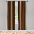 thumbnail image 1 of Ambesonne Retro Curtains, Shades of Earthen Tones, Pair of 28"x63", Tan and Brown, 1 of 2
