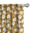 thumbnail image 1 of Ambesonne Retro Curtains, Spring Garden Roses Art Print, Pair of 28"x84", Dark Yellow White, 1 of 3