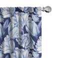 thumbnail image 1 of Ambesonne Retro Curtains, Vintage Passionflowers Plot, Pair of 28"x95", Night Blue and Dark Violet, 1 of 5