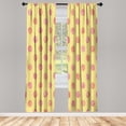 thumbnail image 1 of Ambesonne Retro Curtains, Watercolor Nostalgic Dots, Pair of 28"x63", Pale Pink, 1 of 2