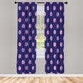 thumbnail image 1 of Ambesonne Retro Curtains, Watercolor Nostalgic Dots, Pair of 28"x84", Pale Pink, 1 of 2