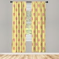 thumbnail image 1 of Ambesonne Retro Curtains, Watercolor Nostalgic Dots, Pair of 28"x84", Pale Pink, 1 of 2