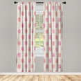 thumbnail image 1 of Ambesonne Retro Curtains, Watercolor Nostalgic Dots, Pair of 28"x95", Eggshell, 1 of 2