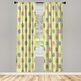 thumbnail image 1 of Ambesonne Retro Curtains, Watercolor Nostalgic Dots, Pair of 28"x95", Fuchsia, 1 of 2