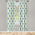 thumbnail image 1 of Ambesonne Retro Curtains, Watercolor Nostalgic Dots, Pair of 28"x95", Mauve and Blue, 1 of 2