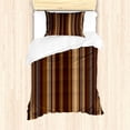 thumbnail image 1 of Ambesonne Retro Duvet Cover Set, Shades of Earthen Tones, Twin, Tan and Brown, 1 of 3