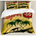 thumbnail image 1 of Ambesonne Retro Duvet Cover Sets, California Advertising, 2-Queen, Red Emerald, 1 of 7