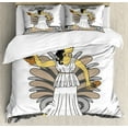 thumbnail image 1 of Ambesonne Retro Duvet Cover Sets, Woman with Amphora, 2-King, Grey Pale Brown Black, 1 of 7