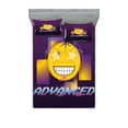 thumbnail image 1 of Ambesonne Retro Emoji Fitted Sheet & Pillow Sham Set, Vapor Wave Starry Faces, King, Plum Purple Mustard, 1 of 2