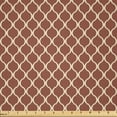 thumbnail image 1 of Ambesonne Retro Fabric by the Yard Microfiber, Chevron Scrolls, 5 Yards, Dark Orange Sand Brown, 1 of 2