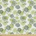 thumbnail image 1 of Ambesonne Retro Fabric by the Yard Upholstery, Abstract Floral Polka Dot, 1 Yard, Apple Green Sage Green, 1 of 5
