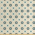 thumbnail image 1 of Ambesonne Retro Fabric by the Yard Upholstery, Circles Spots Colorful, 2 Yards, Sky Blue Black Amber, 1 of 4