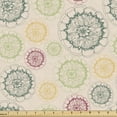 thumbnail image 1 of Ambesonne Retro Fabric by the Yard Upholstery, Colorful Mandala Like Drawing, 3 Yards, Champagne Multicolor, 1 of 5