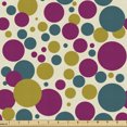 thumbnail image 1 of Ambesonne Retro Fabric by the Yard Upholstery, Continuous Colorful Circles, 2 Yards, Dark Magenta and Pale Coffee, 1 of 1