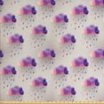 thumbnail image 1 of Ambesonne Retro Fabric by the Yard Upholstery, Geometric Mosaic Dots, 3 Yards, Purple Grey Pink, 1 of 4