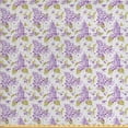 thumbnail image 1 of Ambesonne Retro Fabric by the Yard Upholstery, Nostalgic Floral Petals, 2 Yards, Violet Purple, 1 of 4