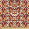 thumbnail image 1 of Ambesonne Retro Fabric by the Yard Upholstery, Repeating Curvy Floral, 1 Yard, Multicolor, 1 of 5