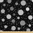 thumbnail image 1 of Ambesonne Retro Fabric by the Yard Upholstery, Scattered Circles Dots Art, 10 Yards, Dark Night Blue and Pale Grey, 1 of 5
