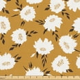 thumbnail image 1 of Ambesonne Retro Fabric by the Yard Upholstery, Spring Garden Roses Art Print, 10 Yards, Dark Yellow White, 1 of 5