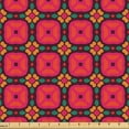 thumbnail image 1 of Ambesonne Retro Fabric by the Yard Upholstery, Square Like Motifs Shapes Art, 1 Yard, Vermilion Forest Green, 1 of 5