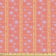 thumbnail image 1 of Ambesonne Retro Fabric by the Yard Upholstery, Vertical Stripes Rounds Art, 5 Yards, Coral Soft Pink and Blush, 1 of 1