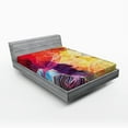 thumbnail image 1 of Ambesonne Retro Fitted Sheet, Abstract Colorful Natural, Queen Size, Multicolor, 1 of 2