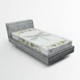 thumbnail image 1 of Ambesonne Retro Fitted Sheet, Farm Life Theme Dragonfly, Twin XL Size, Lilac Green, 1 of 2