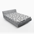 thumbnail image 1 of Ambesonne Retro Fitted Sheet, Grey White Balls Rounds, Queen Size, Grey White, 1 of 2