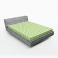 thumbnail image 1 of Ambesonne Retro Fitted Sheet, Inner Circles with Dots, Full Size, Pale Green and White, 1 of 2