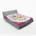 thumbnail image 1 of Ambesonne Retro Fitted Sheet, Joy Anniversary, Queen Size, Multicolor, 1 of 2