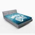 thumbnail image 1 of Ambesonne Retro Fitted Sheet, Mountains Graphic, Full Size, Blue and White, 1 of 3