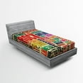 thumbnail image 1 of Ambesonne Retro Fitted Sheet, Music Rock 'n' Roll Poster, Twin Size, Multicolor, 1 of 3