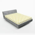 thumbnail image 1 of Ambesonne Retro Fitted Sheet, Picnic Yellow Spots, Full Size, Yellow and White, 1 of 3