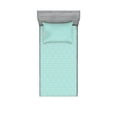 thumbnail image 1 of Ambesonne Retro Fitted Sheet & Pillow Sham Set, Aqua Celtic Patterns, Twinxl, Blue White, 1 of 2