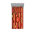 thumbnail image 1 of Ambesonne Retro Fitted Sheet & Pillow Sham Set, Circles Dots Stripes Art, Twin, Multicolor, 1 of 2