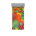 thumbnail image 1 of Ambesonne Retro Fitted Sheet & Pillow Sham Set, Circular Stripes, Twinxl, Multicolor, 1 of 2