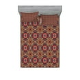thumbnail image 1 of Ambesonne Retro Fitted Sheet & Pillow Sham Set, Colorful Image, Queen, Multicolor, 1 of 2