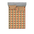 thumbnail image 1 of Ambesonne Retro Fitted Sheet & Pillow Sham Set, Funky Different Forms, Full, Multicolor, 1 of 2