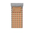 thumbnail image 1 of Ambesonne Retro Fitted Sheet & Pillow Sham Set, Funky Different Forms, Twin, Multicolor, 1 of 2