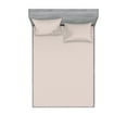 thumbnail image 1 of Ambesonne Retro Fitted Sheet & Pillow Sham Set, Geometric Chevron Zig Zag, Queen, Cream and Lavender, 1 of 2