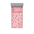 thumbnail image 1 of Ambesonne Retro Fitted Sheet & Pillow Sham Set, Geometric Circles Image, Twin, Multicolor, 1 of 2