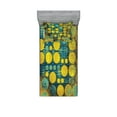 thumbnail image 1 of Ambesonne Retro Fitted Sheet & Pillow Sham Set, Groovy Polka Dots 60s, Twinxl, Green Blue, 1 of 2
