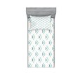 thumbnail image 1 of Ambesonne Retro Fitted Sheet & Pillow Sham Set, Minimalist Arrows, Twin, Pale Peach Turquoise, 1 of 2