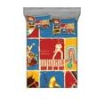 thumbnail image 1 of Ambesonne Retro Fitted Sheet & Pillow Sham Set, Music Jazz Grunge Boho, Full, Multicolor, 1 of 2