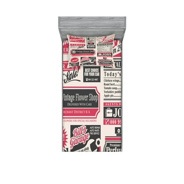 Ambesonne Retro Fitted Sheet & Pillow Sham Set, News Magazine Design, Twinxl, Pink Beige Grey Teal
