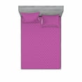 thumbnail image 1 of Ambesonne Retro Fitted Sheet & Pillow Sham Set, Nostalgic Spots Polka, Queen, Mauve Violet, 1 of 2