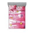thumbnail image 1 of Ambesonne Retro Fitted Sheet & Pillow Sham Set, Red Grunge Celestial, Full, Red Blue Yellow, 1 of 2